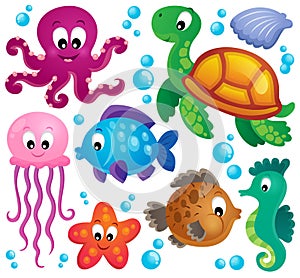 Various marine animals set 1