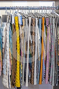 Upholstery Samples Hanging