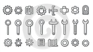 Various mechanical tools and parts