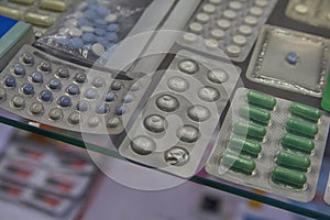 Various medicines on the counter