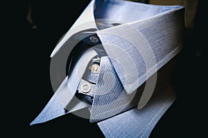 Various Mens Blue Shirt Collars Suit Fashion French