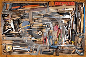 Various metalwork and carpentry tools