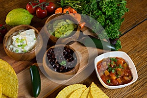 Various mexican food ingredients