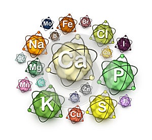 Various microelements, macroelements and minerals