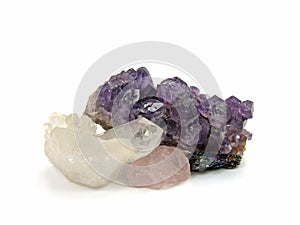 Various minerals in close-up