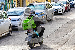 Various motorcycles mopeds and scooters Mexico