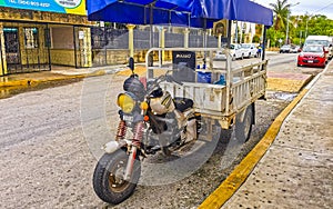 Various motorcycles mopeds and scooters Mexico