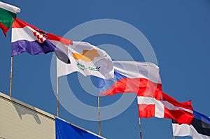 Various national flags