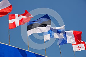 Various national flags