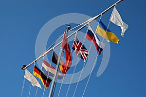 Various national flags