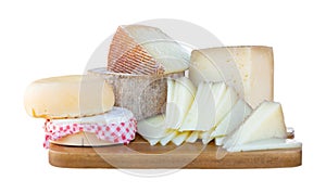 Various natural cheeses
