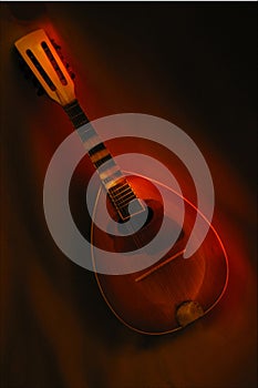 Various objects on a dark background