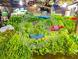 Various offers herbs Thai food Bangrak market Koh Samui Thailand