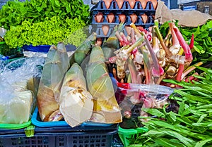 Various offers of Thai food Bangrak market Koh Samui Thailand