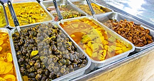 Various offers of Thai food Bangrak market Koh Samui Thailand