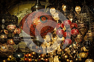 Various old lamps on the Grand Bazaar