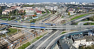 Various old and modern modes of transport in Krakow, Poland