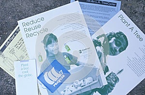 Various pamphlets describing ways to improve the environment