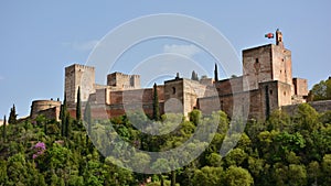 Various panoramic views of the Alhambra in Granada