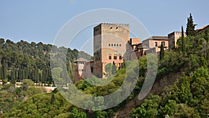 Various panoramic views of the Alhambra in Granada