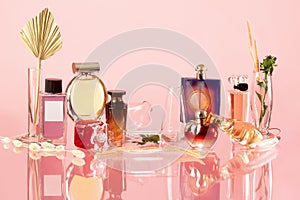 Various perfume bottles