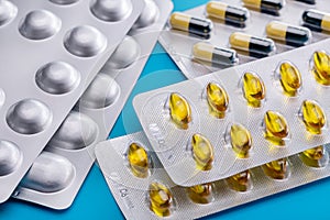 Various pharmaceutical medicines for pain relief and prevention.