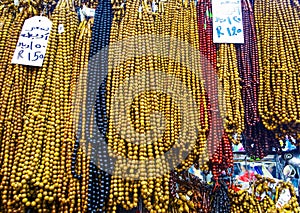 Various Prayer Beads, souvenir for pilgrims during hajj and umra in Mecca, Saudi Arabia. photo