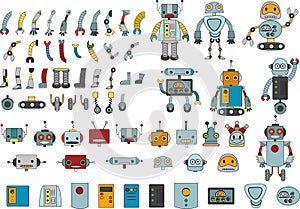 Various robots and spare parts for your own robot photo