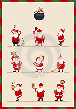 Various Santa Claus expression