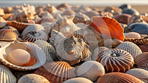 Intricate patterns and natural beauty of the shells suggesting