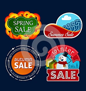 Various seasonal sale event tittle