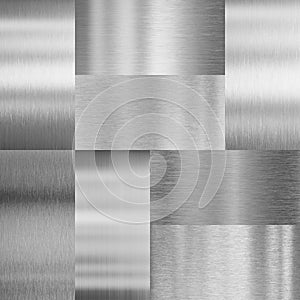 various set of brushed metal textures