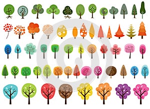 Various set of vector trees