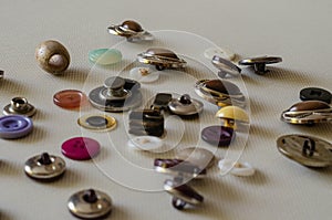 Various sewing accessories close-up