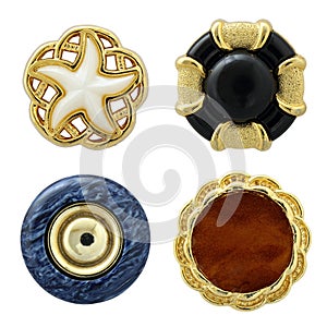 Various sewing buttons isolated
