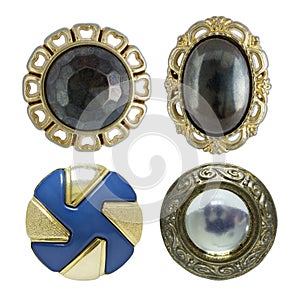 Various sewing buttons isolated on white