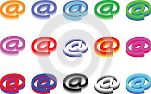 Various at-signs - Vector