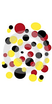 various sized color of circle on white background