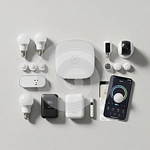 A collection of smart home devices