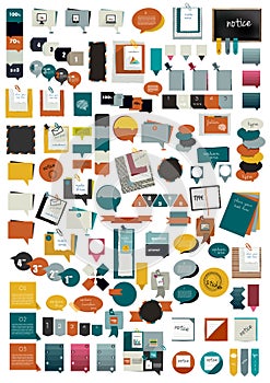 Various speech bubbles.