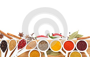 Various spices selection