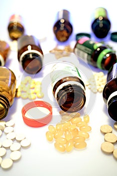 Various spilled medicines