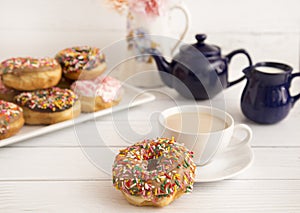 Various Sprinkle Donuts