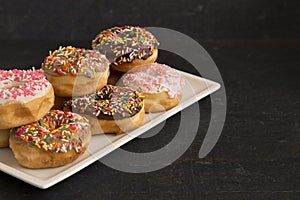 Various Sprinkle Donuts