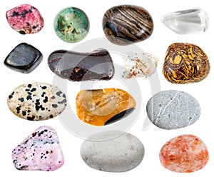 Various stones anthophyllite, hydrogoethite, etc