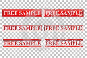 Various Style Rubber Stamp Effect - Free Sample at transparent effect background