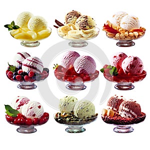 Various sundaes, collage