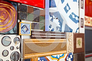 Various tile collage background