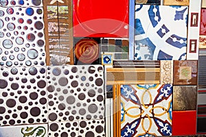 Various tile collage background