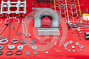 Various type metal extension compressing torsion clip and constant force spring etc. equipment or parts for automotive industrial